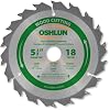 Oshlun SBW-054018 5-3/8-Inch 18 Tooth ATB Fast Cutting and Trimming Saw Blade with 20mm Arbor (5/8-Inch and 10mm Bushings)