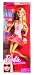 Mattel Year 2009 Barbie Fashionistas Series 12 Inch Doll - SWEETiE Theme Barbie with Shoulder Strap Pink Dress, Necklace, Earrings, Cupcake-Shaped Purse and Pair of High Heel Shoes (T3327)