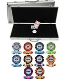 Monte Carlo 14gm 500 Chip Clay Poker Set with Aluminum Case