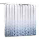 Bathroom Shower Curtain with Blue Shell Design - 12033