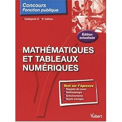 Math�matiques et tableaux num�riques : Cat�gorie C
