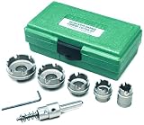 Greenlee 660 Kwik Change Stainless Steel Hole Cutter Kit, 7 Piece