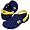 Navy/ Yellow