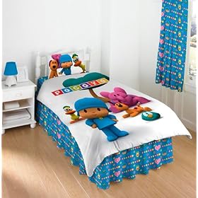 * OFFICIAL * POCOYO Single Duvet Cover and Pillowcase set. LEARNING THROUGH LAUGHTER * BEDDING *
