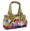 Coach Soho Pleated Scarf Colored Print Tote Handbag 13798