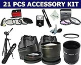 21 Pcs Kit for NIKON COOLPIX 8700 5700 (with the Ring), Includes: 58MM 2.0X ....