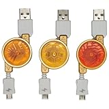 PLANEX 「仮面ライダーOOO(オーズ)」コアメダル型スマートフォン・携帯充電ケーブル&変換アダプタ (ブラカワニコンボ) BN-OOO-CKW