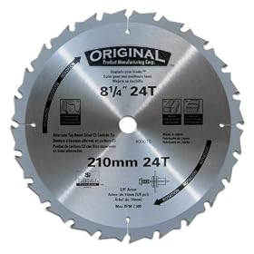 Original 00015 8-1/4-Inch 24 Tooth ATB General Purpose Saw Blade with 5/8-Inch Arbor