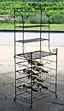 PTC Home & Garden Bottle Folding Wine Shelf, Pewter