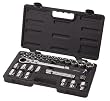 GearWrench 891226 25 Piece 1/2-Inch Drive (30mm) Pass Thru Ratchet Set with Locking Flex-Head