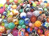 20 Assorted Belly Button Navel Rings Surgical Steel - 14 Gauge 7/16