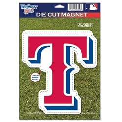 TEXAS RANGERS OFFICIAL LOGO 6x9 DIE CUT MAGNET