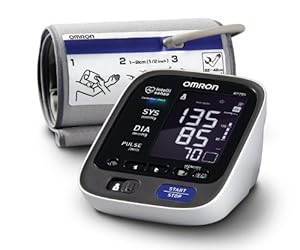 Omron BP785 10 Series Upper Arm Blood Pressure Monitor, Black/white
