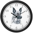 German Shepherd Dog (MS) Wall Clock by WatchBuddy Timepieces (Black Frame)