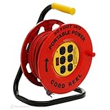 Designers Edge E-235 Power Stations 14/3-Gauge 50-Foot Cord Reel with 6 Outlets