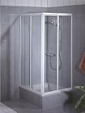 Schulte D1940 01 01 Eckeinstieg 2 teilig Sunny, H1750 x B variabel, Kunstglas Softline hell, alunatur