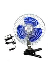 Home: E-joy? 8 Inches Portable Vehicle Car Fan With Clip Vehicle-mounted Car Cooling Fan 12V Oscillating Car Fan Auto Cooling Clip Fan