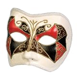 Red & Black Venetian Mask - Adult Std.