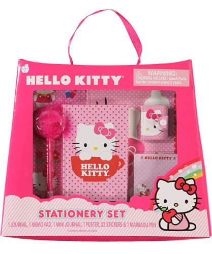 Sanrio Hello Kitty Stationery Set, Journal, Memo Pad, Poster, 28 Stickers and Many More, for ages 6 +