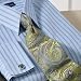 Shadow Stripe European Style French Cuff Dress Shirt