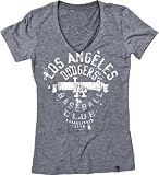 Los Angeles Dodgers Charcoal Women's Tri-Blend Burnout Jersey T-Shirt