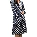 cnomg Women's Girls Stylish Slim Longer Polka Dot Raincoat Rainwear Rain Jacket,blue
