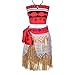 Lito Angels Girls Adventure Moana Costumes Outfit Dress Skirt Set Halloween Dress Up with Necklace Size 4/5