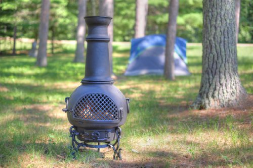 Gatsby Cast Aluminum Chiminea by Blue Rooster – Enjoy the Lavish Elegance of the 1920s with a Fireplace of the 21st Century