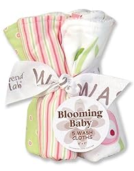 Trend Lab Tiptoe Tulip Blooming Bouquet Wash Cloths, Set of 5