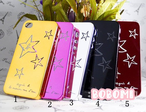 5色 iPhone4/4S ケース★スマートフォンカバー★キラキラ星柄 (番号：5 / 商品内訳:1点)