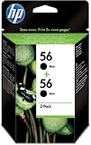 Produkt-Bild: HP Patrone Nr.56 Doppelpack Tinte schwarz 2x450 Seiten DeskJet 5550 Photosmart 7000