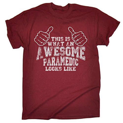 123t Slogans Men's THIS IS WHAT AN AWESOME PARAMEDIC LOOKS LIKE LOOSE FIT T-SHIRT