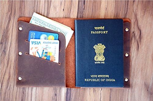 FAIRCRAFT Genuine Leather Passport holder, Passport Wallet, Case, Cover for Travel