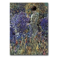 Lady in a Garden - Box Set of 12 Greeting Cards and Patterned Envelopes
