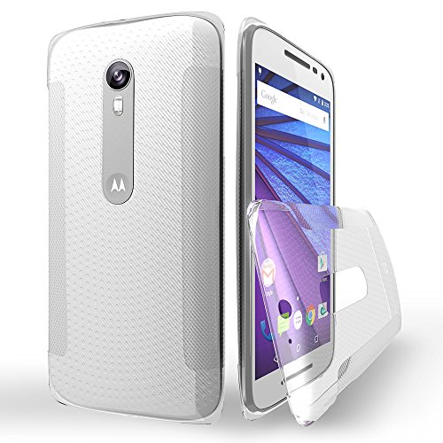 Moto G 3rd Gen Case, Moto G 2015 Case, NageBee - Slim Bumper Case with Soft Flexible TPU material Scratch Resistant Shock Absorption for Motorola Moto G (3rd Generation) (Clear)