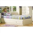 South Shore Furniture, Sand Castle Collection, Twin Mates Bed, Pure White