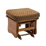 Deluxe Glider Ottoman - Brown Diamond/ Light Oak