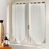 Paire de voilage (60XH120 cm) Luminea Ivoire