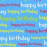 Blue Happy Birthday Wrapping Paper with Gift Tags - Pack of 2