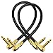 WORLDS BEST CABLES 2 Units - 12 Inch - Pedal, Effects, Patch, Instrument Cable Custom Made Made Using Mogami 2524 Wire and Eminence Gold Plated ¼ inch (6.35mm) R/A Pancake Type Connectors