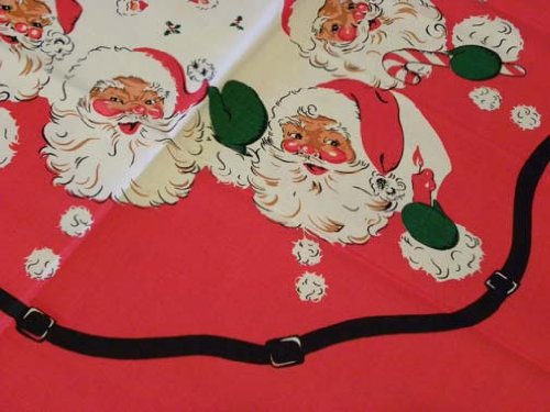 Vintage Retro Santa Christmas Tablecloth
