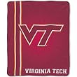 Virginia Tech Hokies NCAA Royal Plush Raschel Blanket (Jersey Mesh Series) (50x60")"