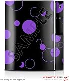 Sony PS3 Skin Lots of Dots Purple on Black