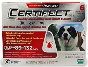 Certifect for Dogs 89-132 lbs 6 month supply Certifect for Dogs 89-132 lbs 6 month supply