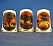 Porcelain China Collectable Thimbles - Set of Three Safari Sunset