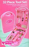 Ladies Pink 32 Piece Tool Set Kit