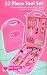 Ladies Pink 32 Piece Tool Set Kit Image