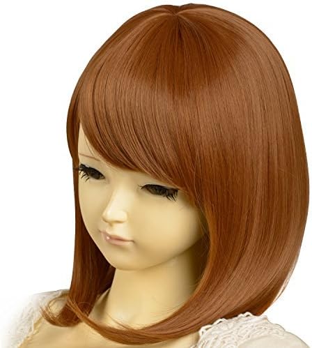 Liz Wig Gatsby 1920's Medium Long Straight Flapper Bob Heat Friendly Cosplay Party Costume Hair Wig 35cm 14 (Light Brown) by Liz Wig