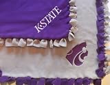 Kansas State Wildcats Hand-Tied Fleece 67x55 NCAA Collegiate Blanket
