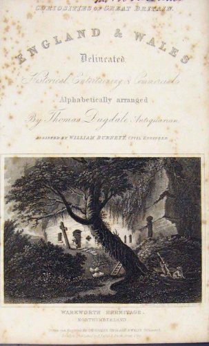 Dugdale C1845 の古い印刷物の Warkworth の相続財産イギリス